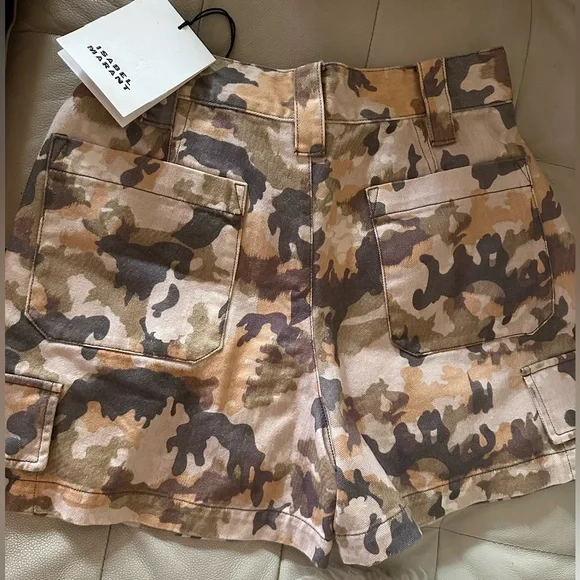 BRAND NEW $690 Isabel Marant Women's Eliano High-Rise Denim Shorts Size FR 38